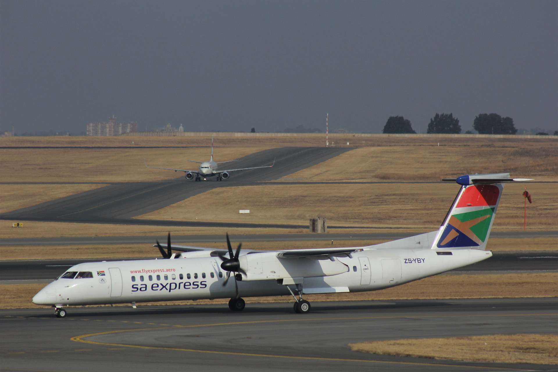 SA Express Plane at airport